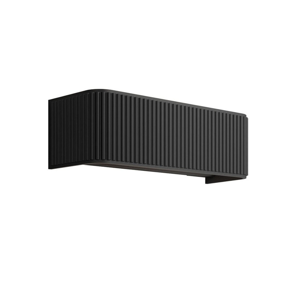 Applique murale LED Dresscode W2 en aluminium, noir, hauteur 9 cm