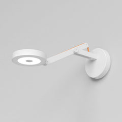 Applique murale LED String W0 DTW en tissu, blanc et orange, Ø 11 cm