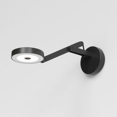 Applique murale LED String W0 DTW en tissu, noir, Ø 11 cm