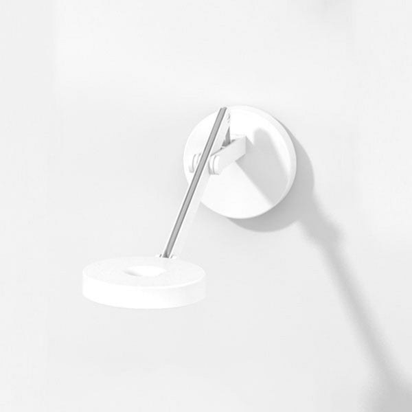 Applique murale LED String W0 DTW en tissu, blanc et argenté, Ø 11 cm