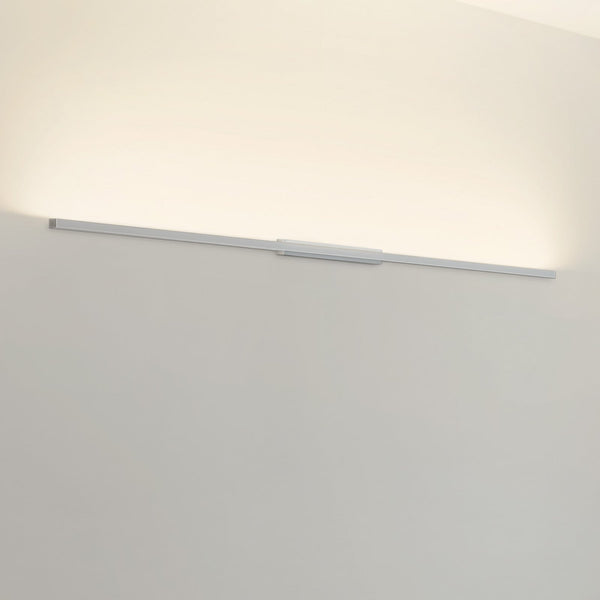 Applique murale LED SpinaLED 60cm en aluminium, chromé et blanc, hauteur 6,2 cm