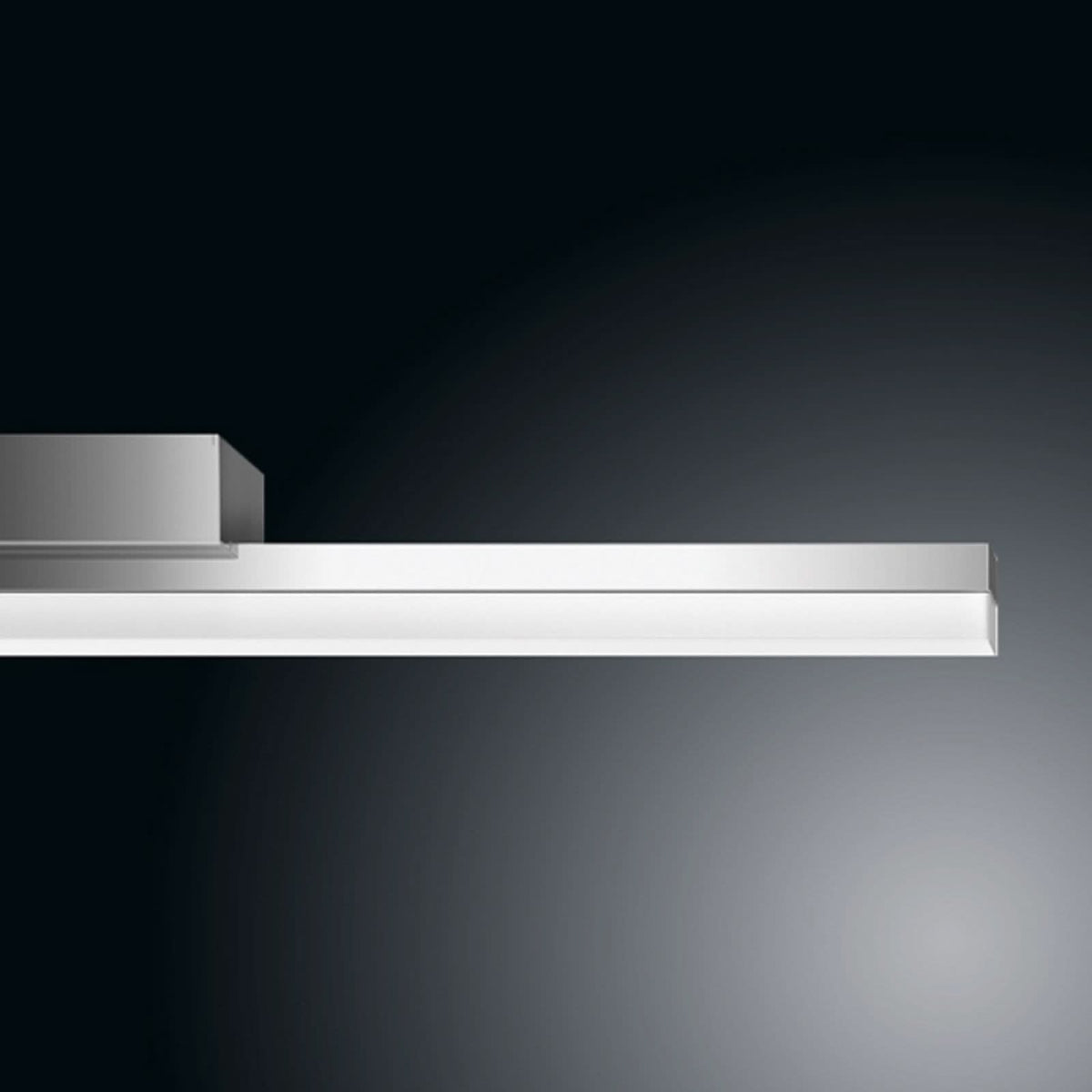 Applique murale LED SpinaLED 60cm en aluminium, chromé et blanc, hauteur 6,2 cm