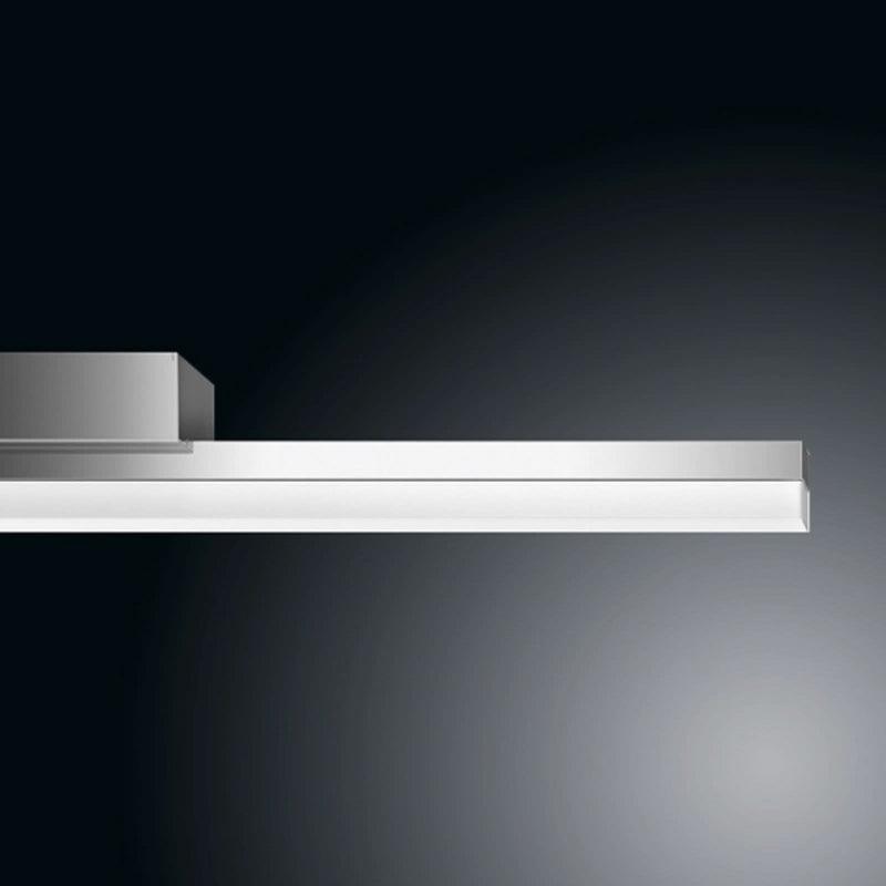 Applique murale LED SpinaLED 150cm 3000 en aluminium, chromé et blanc, hauteur 6,2 cm
