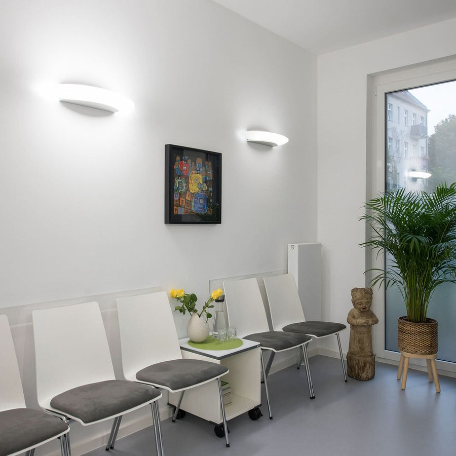 Applique murale LED Ring en verre, blanc, hauteur 8,3 cm, 3000 K