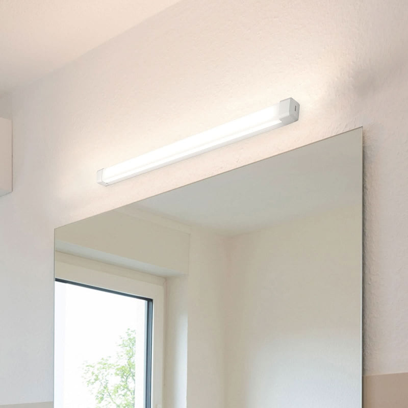 Applique murale LED Baleva IP44, blanc, hauteur 6 cm, IP44, 9 W