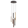 Suspension LED Cala blanche, noire et dorée, Ø 40 cm