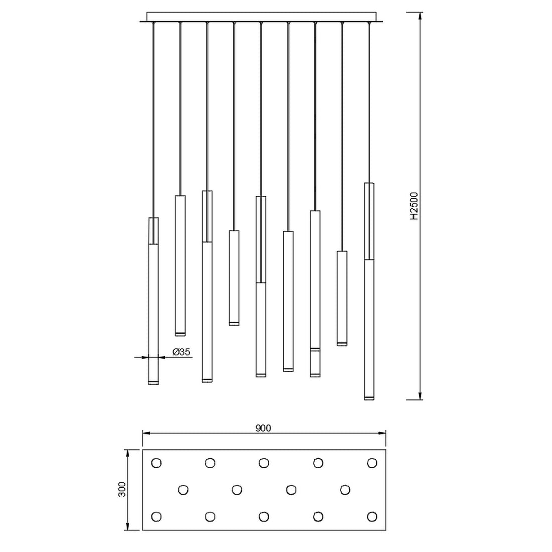Suspension luminaire | Cala L 90 cm