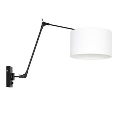 Wandleuchte Prestige Chic 8120ZW mit weißem Leinenschirm