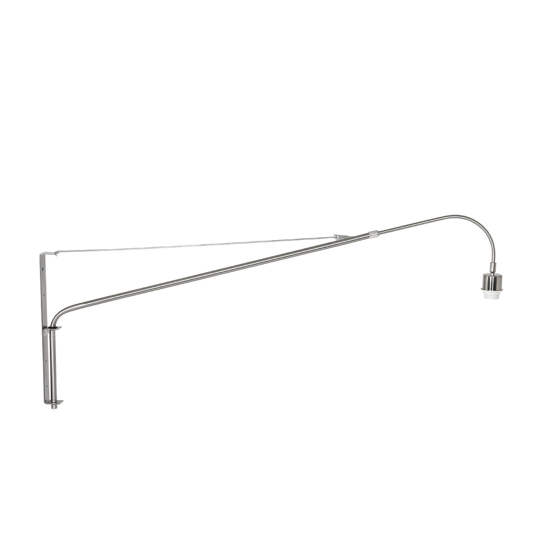 Schicke Wandleuchte aus goldenem Samt, verstellbarer Stahlbogen Ø 50 cm | Elegant Classy