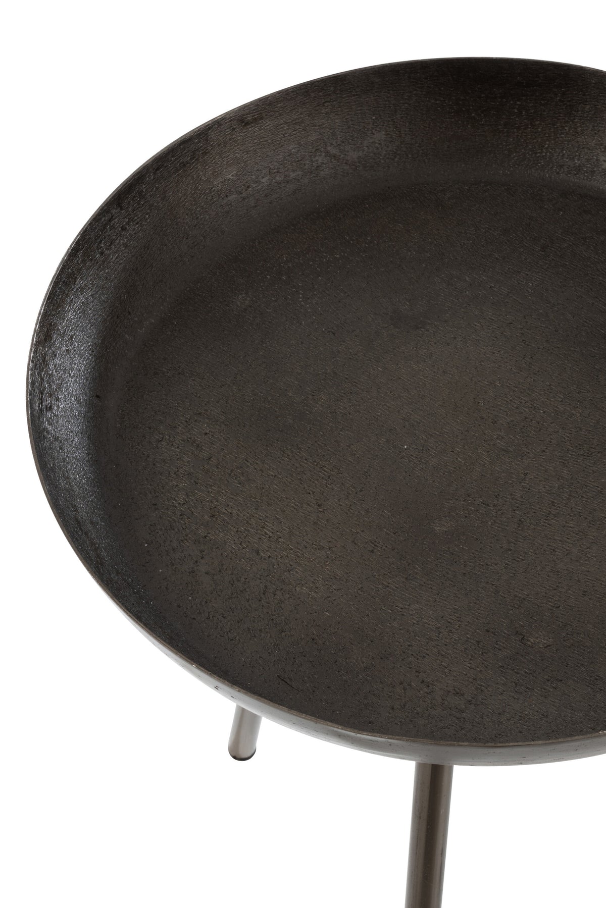 Beistelltische aus dunkelgrauem Metall