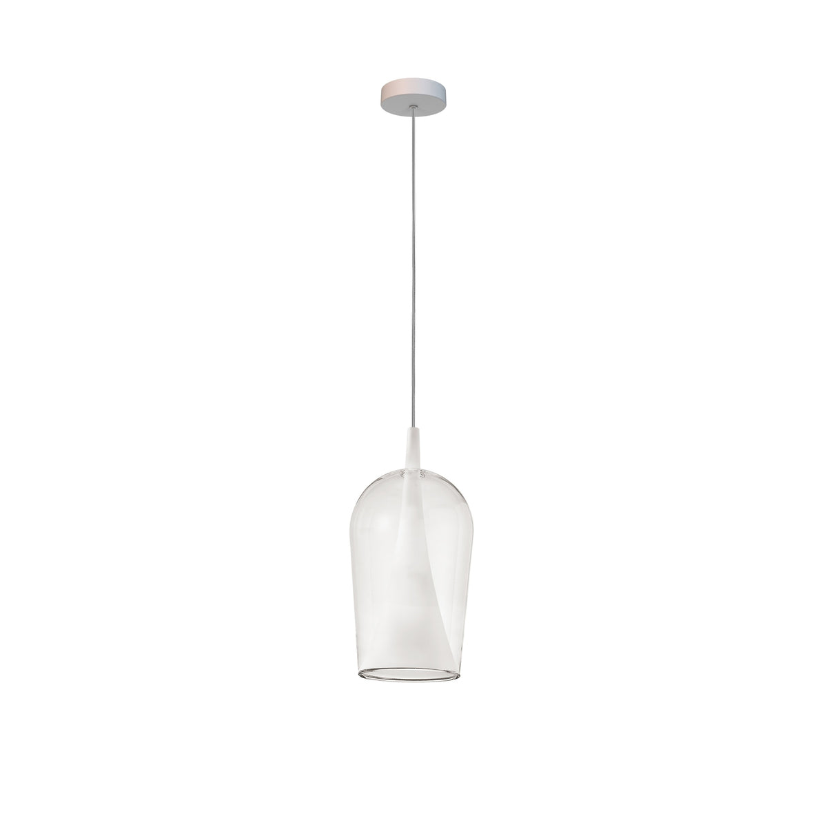 Suspension Elsa blanche, verre