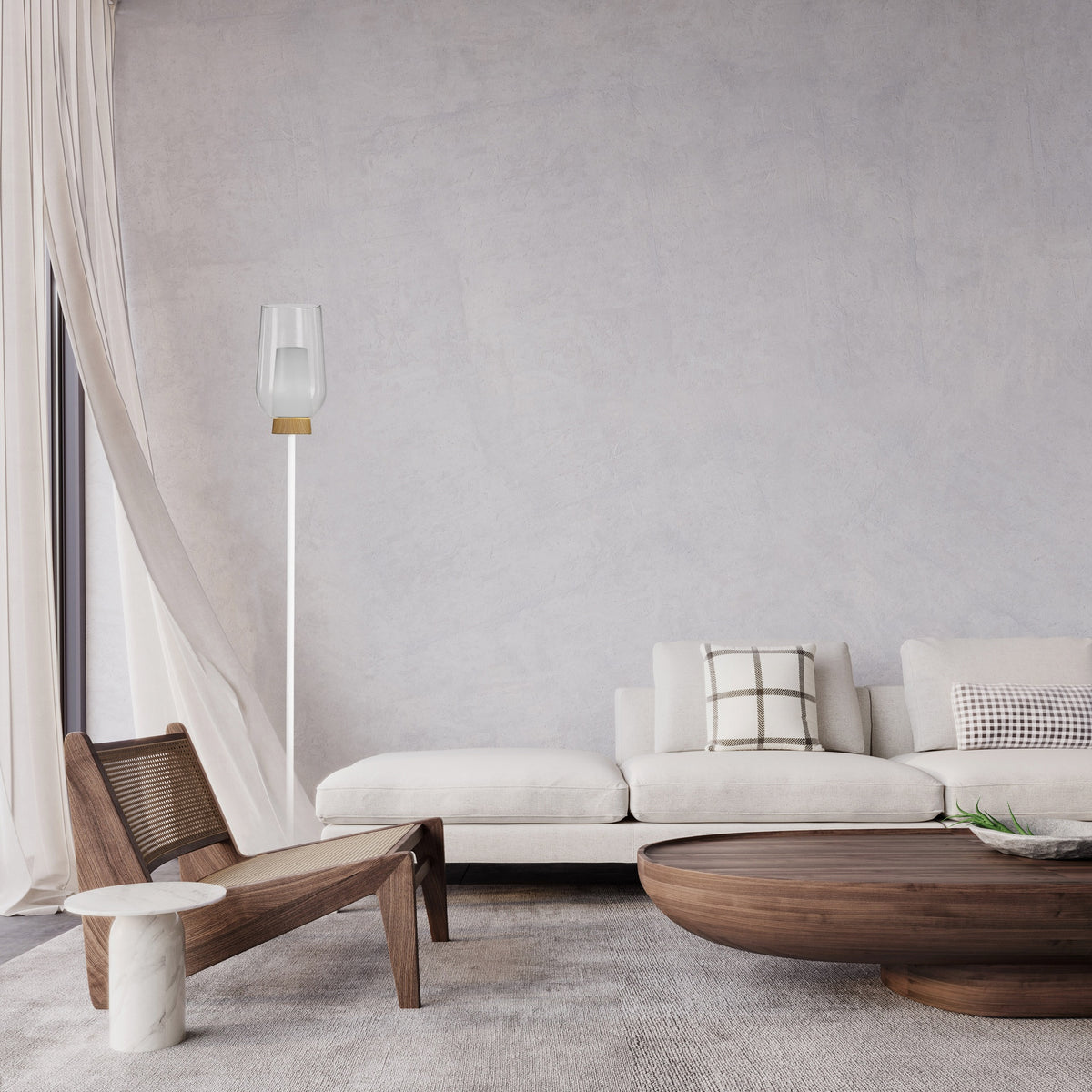 Lampadaire Nora, verre