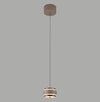 Suspension Pure Falling Rings marron et chromée (2503-97)