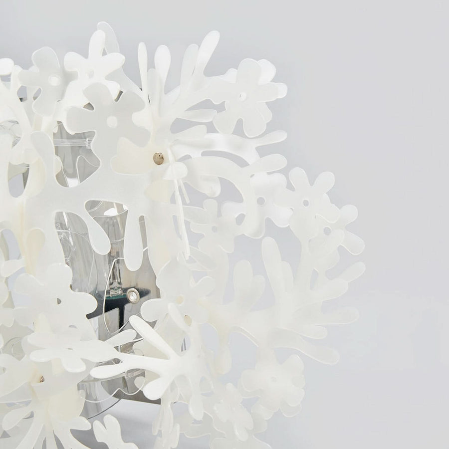 Applique murale Fiorella Mini en cristal, blanc, Ø 34 cm