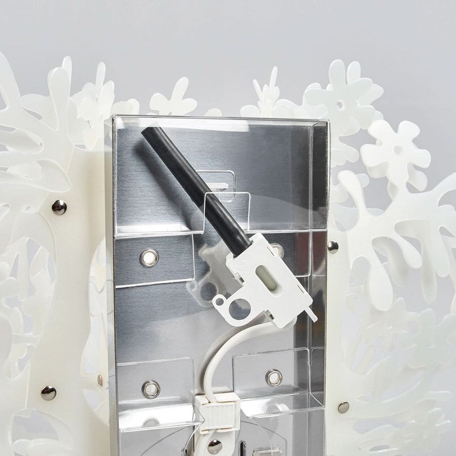 Applique murale Fiorella Mini en cristal, blanc, Ø 34 cm