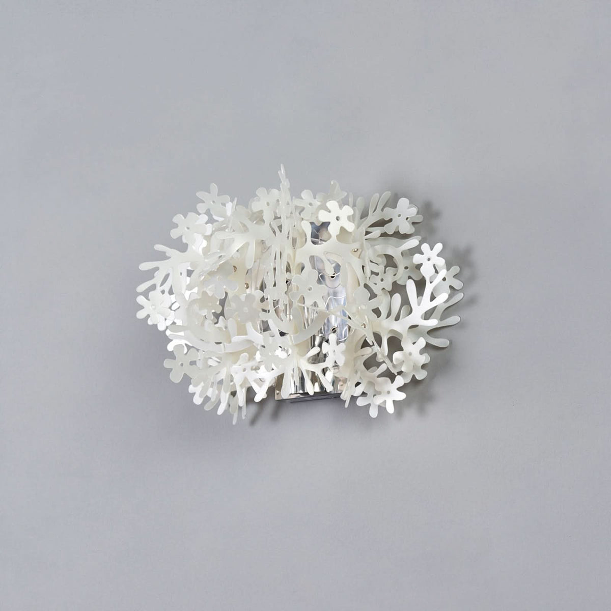 Applique murale Fiorella Mini en cristal, blanc, Ø 34 cm