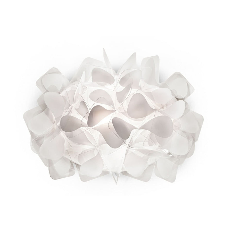 Applique murale Clizia Mama Non en cristal, blanc, 2 lumières, hauteur 28 cm