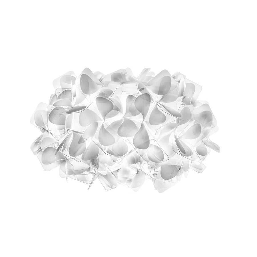 Applique murale Clizia Mama Non en cristal, blanc, 3 lumières, Ø 78 cm