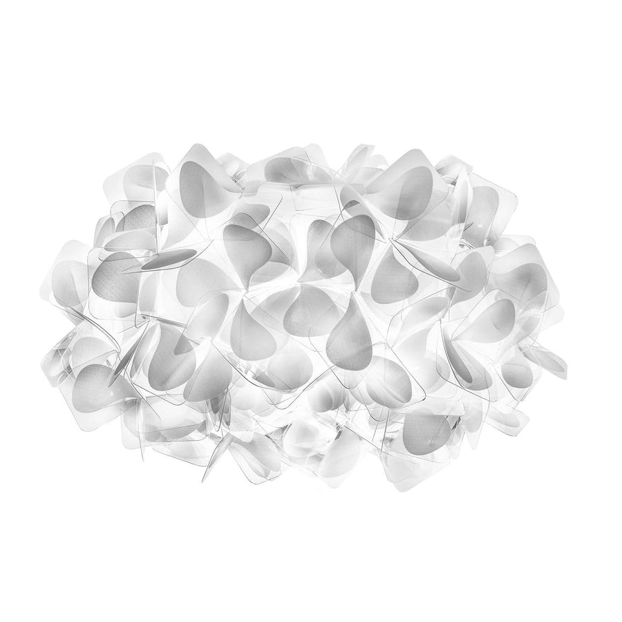 Applique murale Clizia Mama Non en cristal, blanc, 3 lumières, Ø 78 cm