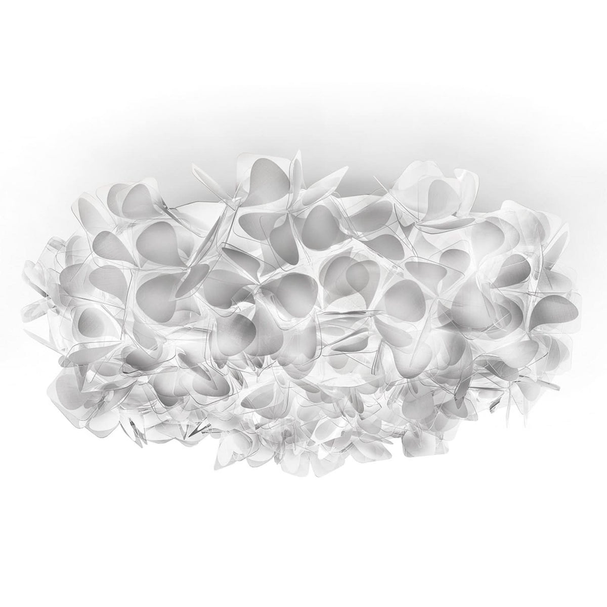 Applique murale Clizia Mama Non en cristal, blanc, 3 lumières, Ø 78 cm