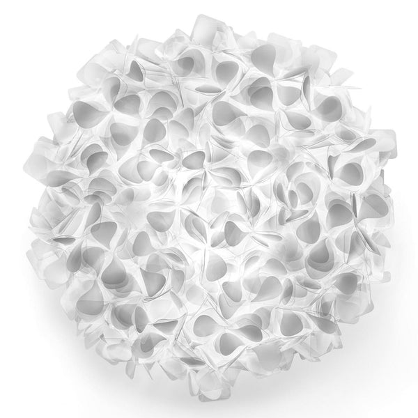 Applique murale Clizia Mama Non en cristal, blanc, 3 lumières, Ø 78 cm