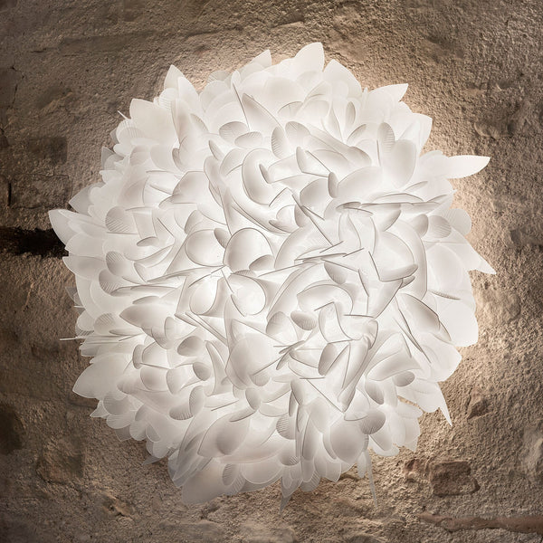 Applique murale Veli Foliage Large, blanc, 3 lumières, Ø 75 cm