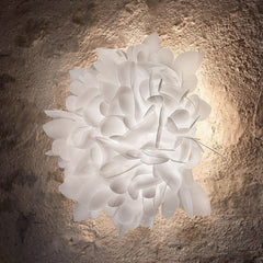 Applique murale Veli Foliage Medium, blanc, 2 lumières, Ø 54 cm