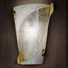 Applique murale Atene 60 en verre, ambre et brun, hauteur 30 cm
