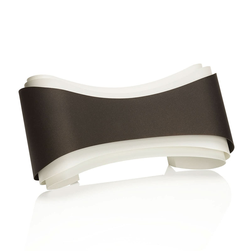 Applique murale Ionica en acier, bronze et blanc, hauteur 20 cm
