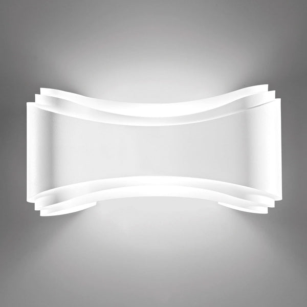 Applique murale LED Ionica en acier, blanc, hauteur 16 cm