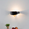 Applique murale LED en acier, noir et or, hauteur 16 cm