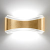 Applique murale LED Ionica en acier, or et blanc, hauteur 16 cm