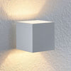 Applique murale Mirza en aluminium, blanc, hauteur 10 cm