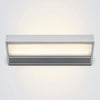 Applique murale LED SML en aluminium, argent et transparent satiné, hauteur 2,5 cm