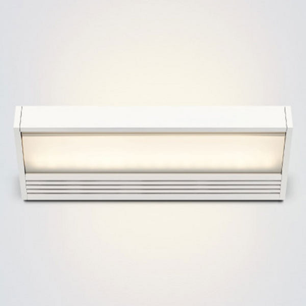 Applique murale LED SML en aluminium, blanc satiné, hauteur 2,5 cm