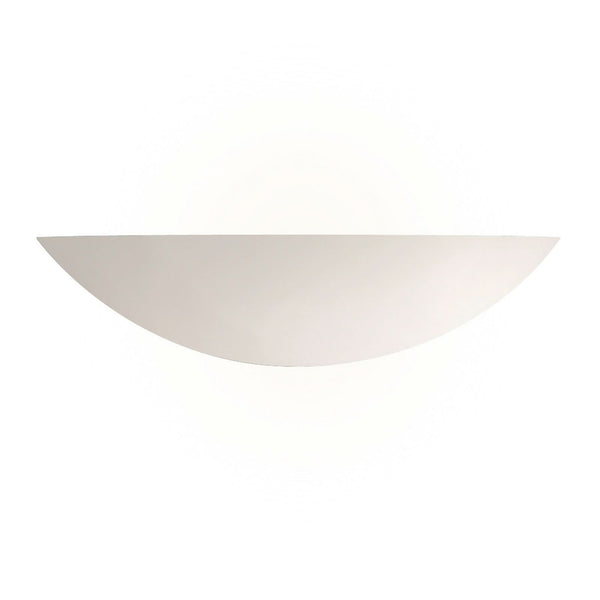 Applique murale Pale en plâtre, blanc, hauteur 10 cm