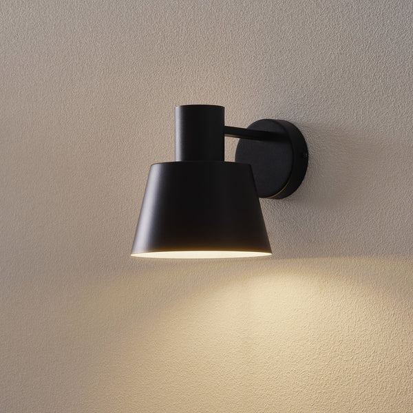 Applique murale Dunka en acier, noir, hauteur 17 cm