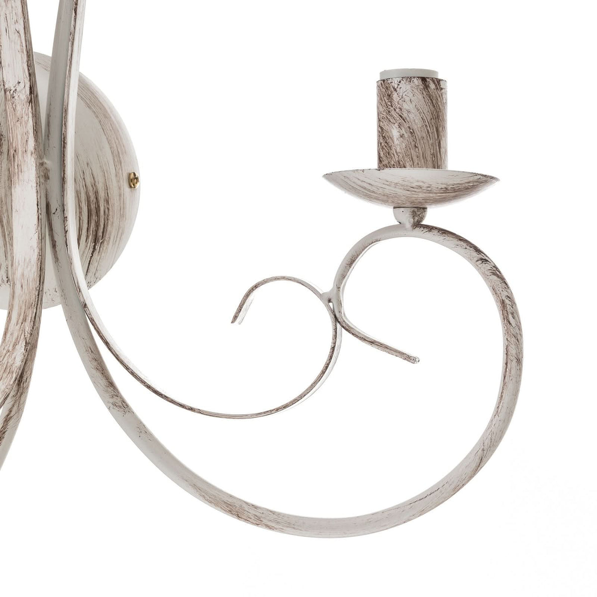 Applique murale Pompei en métal, blanc, 2 lumières, hauteur 40 cm
