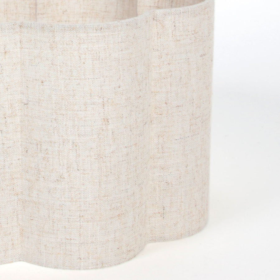 Lampe à poser FloraWave noir, abat-jour crème clair Ø30 cm, réf. 4965ZW