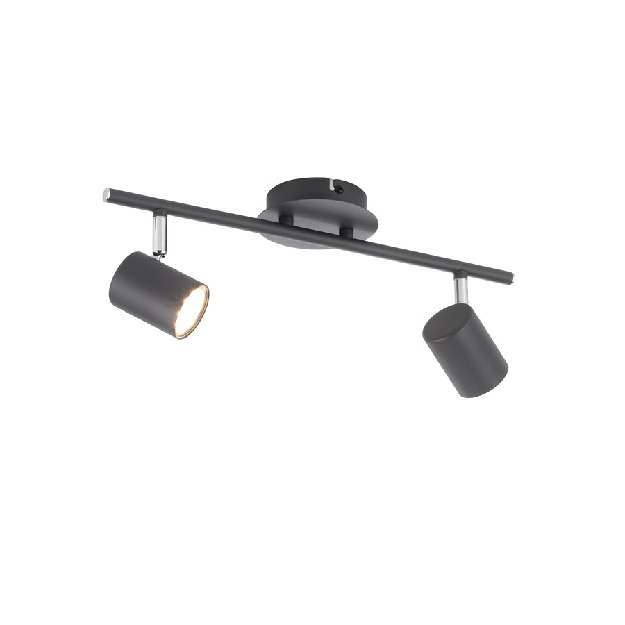 Plafonnier Tarik 2 lumières anthracite