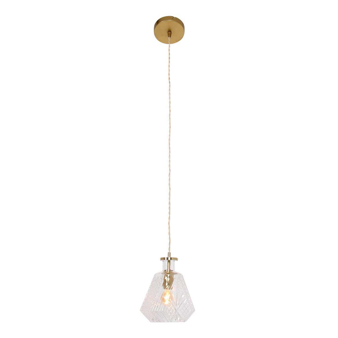 Hängeleuchte Grazio Glas goldfarben