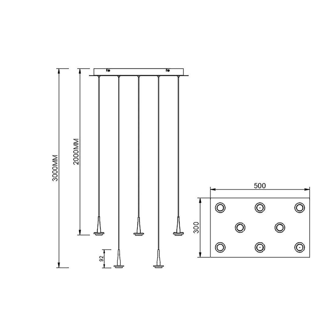 Suspension luminaire | Andromeda L 50 cm