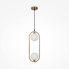 Ring-Pendelleuchte goldfarben