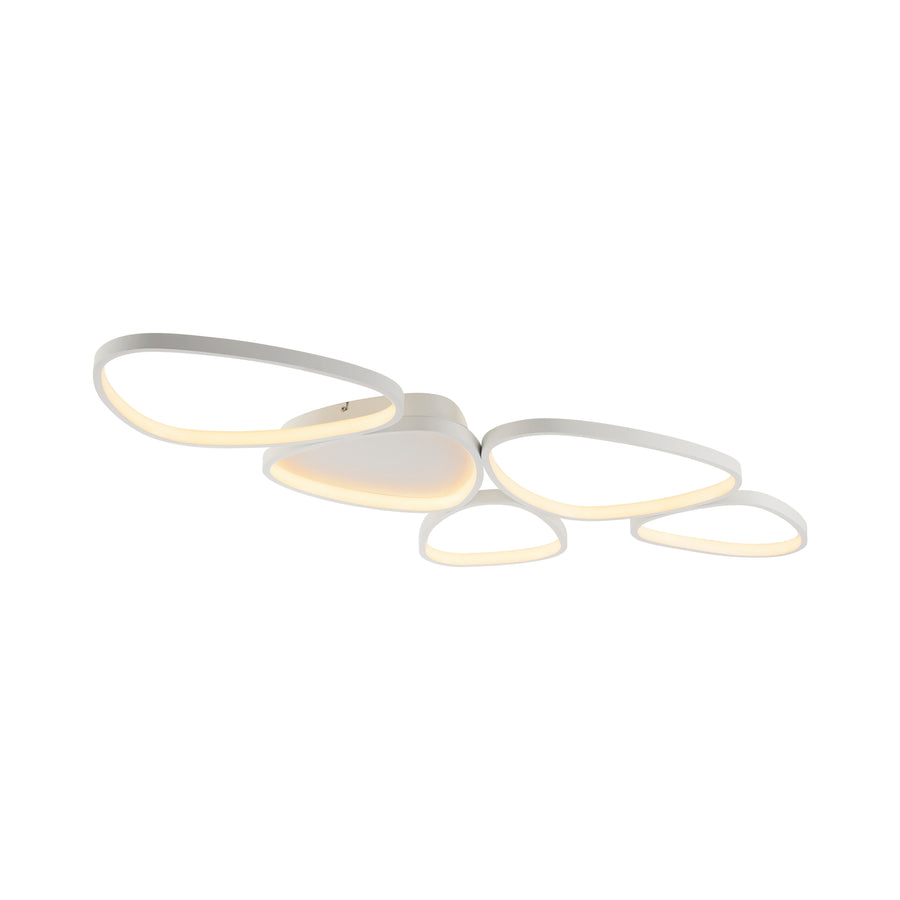 Plafonnier Pebbles blanc, L 56,5 cm