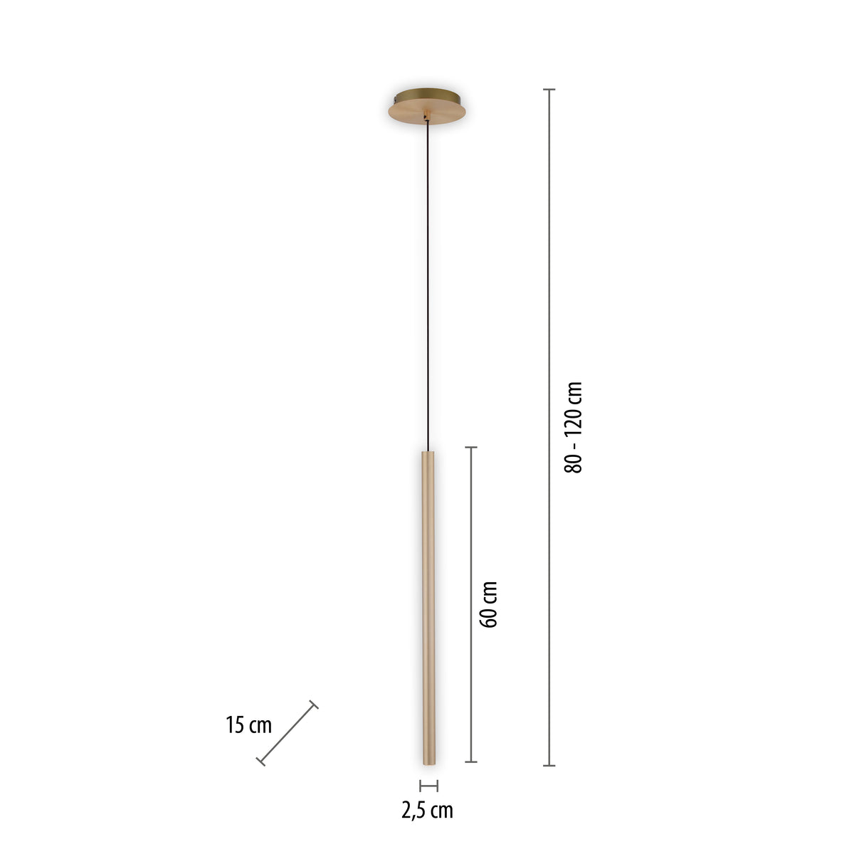 Suspension Flute laiton mat