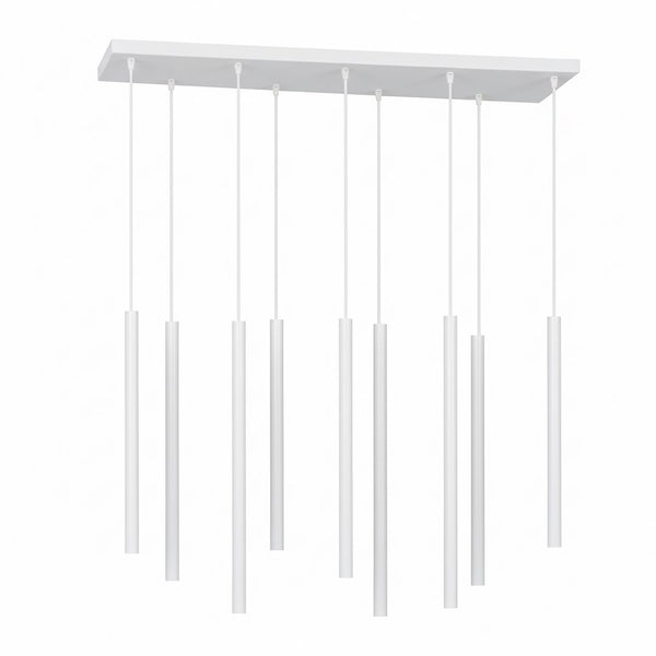 Suspension Selter 9 lumières blanche