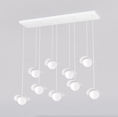 Suspension Ritual 9 lumières blanche