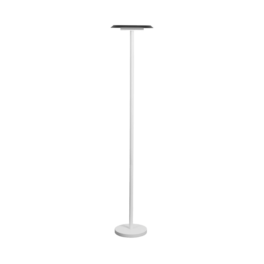 Lampadaire LED Tina blanc mat et noir