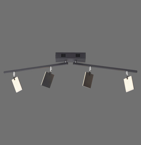 Plafonnier Pure-Mira noir, L 101 cm