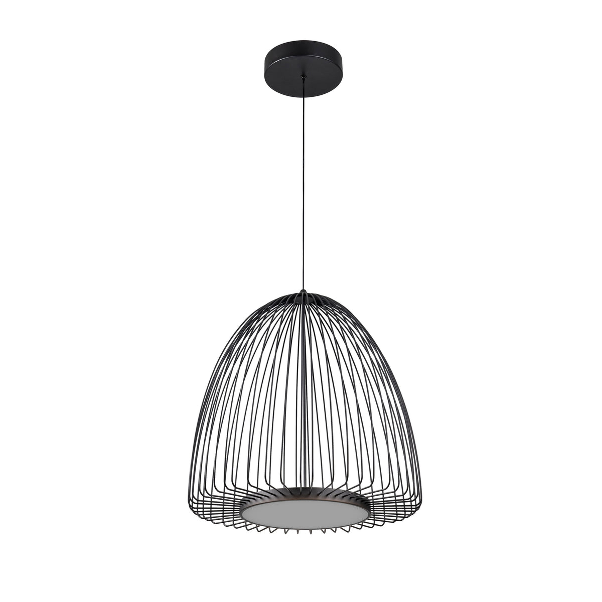 Suspension LED Smart noire, Ø 46,2 cm